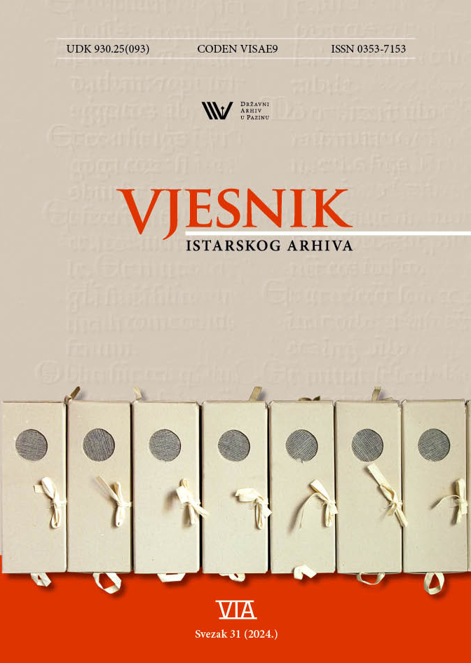 Pogledaj Svezak 31 (2024): Vjesnik istarskog arhiva