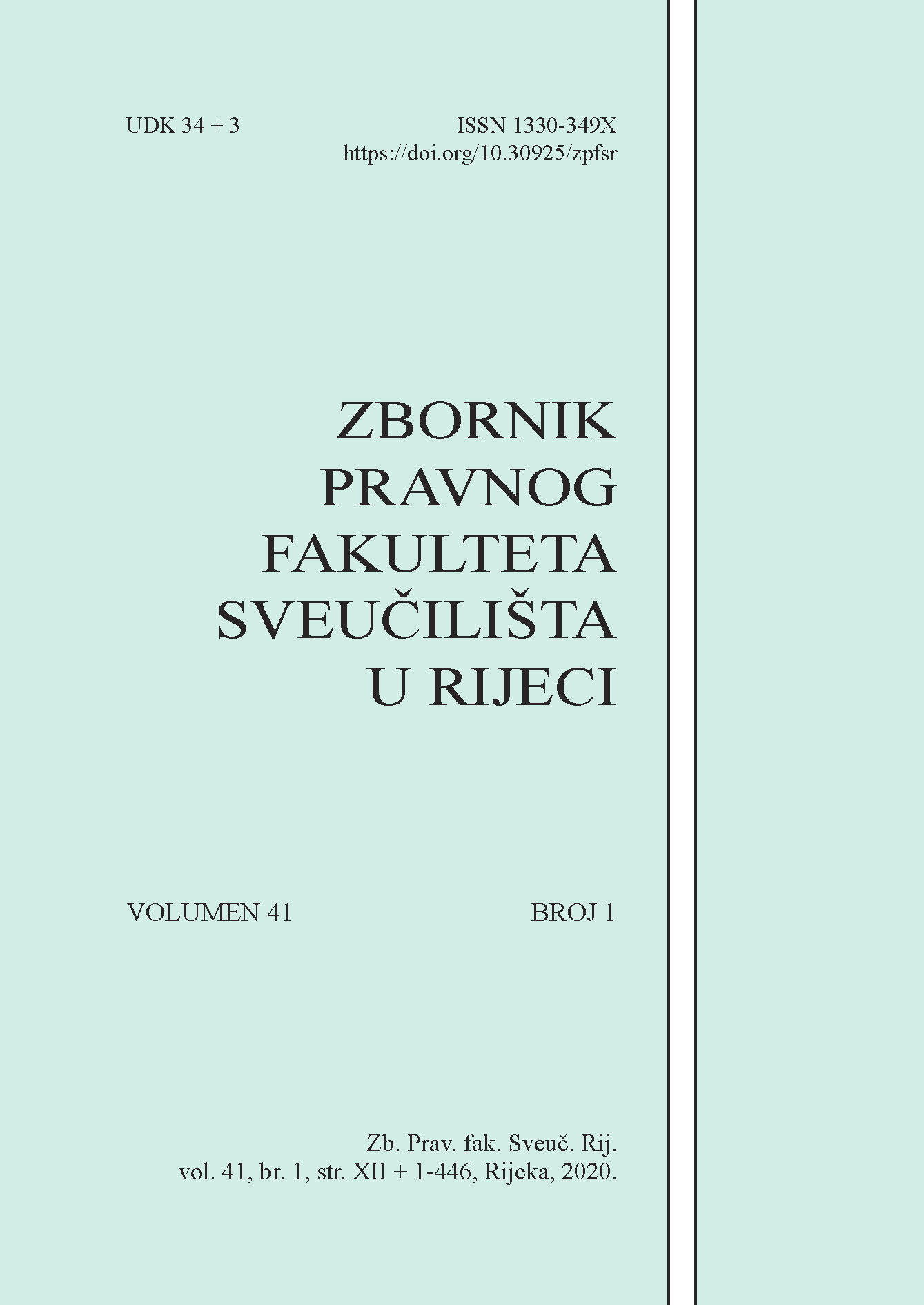 Zbornik Pravnog fakulteta Sveučilišta u Rijeci