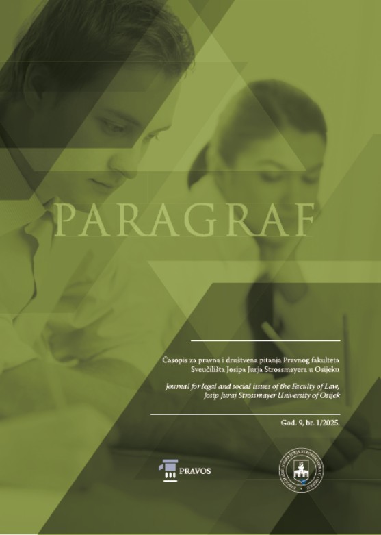 Pogledaj Svezak 9 Br. 1. (2025): Paragraf